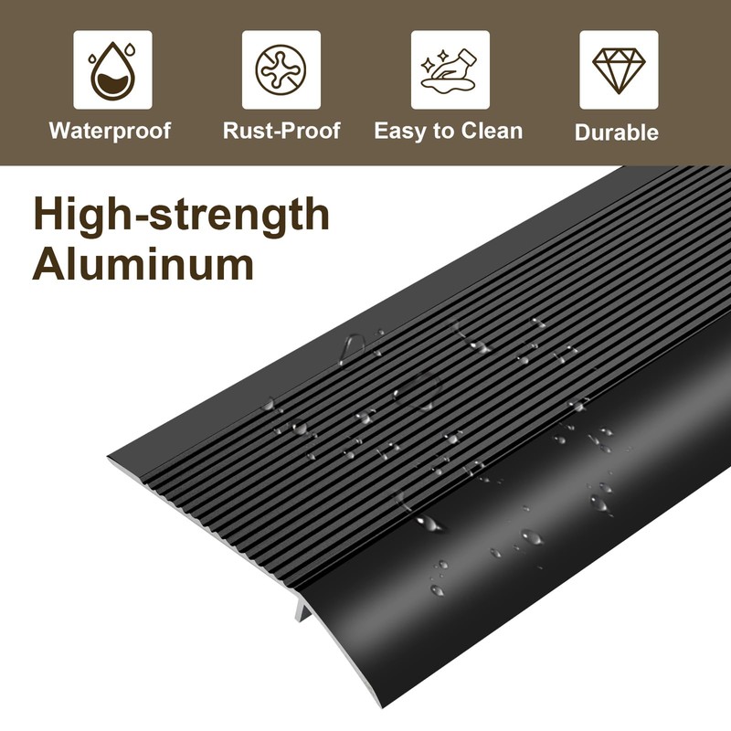 Heneymo 3 Pack Aluminum Floor Transition Strip, Door Thresholds Bridge