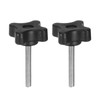 sourcing map 2pcs Star Clamping Knobs M5 x 35mm Metric