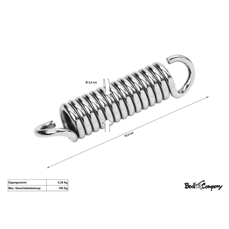 Heavy Duty Anti-Shock Steel Spring Boxsackfeder / Chrome-Plated