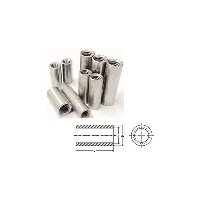 M10 x 40 mm Tiebar Connector - A2 (T304) Stainless