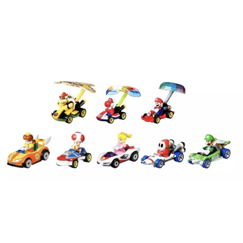 Hot Wheels Mario Kart Glider Vehicle - 8pk Toy New
