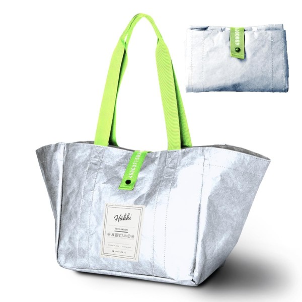 HAKKI Eco Bag, Large Capacity, Tyvek, Drawstring Included, Foldable, Cold