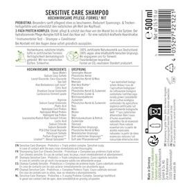 Sante Naturkosmetik SANTE Naturkosmetik Sensitive Care Shampoo Probiotics + Triple Protein Complex, vegan hair shampoo for strengthened and moisturized hair, suitable for a sensitive scalp, 500 ml