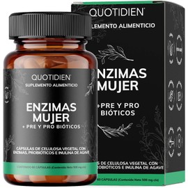 Quotidien – Enzimas Digestivas con Probióticos y Prebióticos | Vegano | 60 Cápsulas