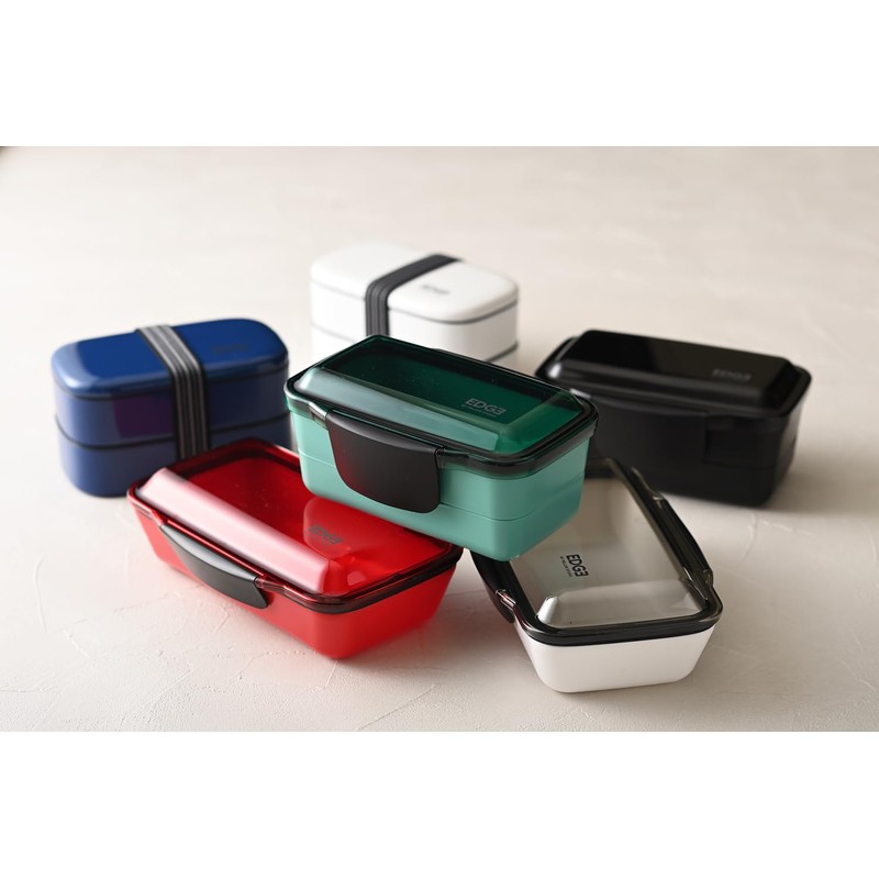 25EDGE Oval 2-Tier Lunch 27.6 fl oz (800 ml), White
