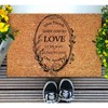 DecStic Dear Friends,Since God So Loved Us Coir Doormat Bible