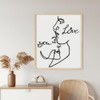 duisoad Faces Line Art Wall Decoration, Metal Black for Living