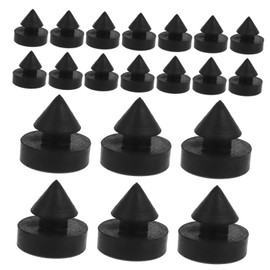 Alipis 20pcs Rubber Door Bumper Sound Dampening Door Stops for Metal Frames Easy Installation Impact Reduction for Elevators and More Wall Protector for Residential Commercial Use