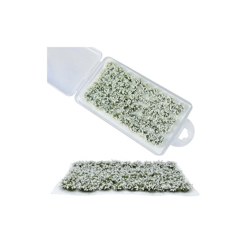 Woohome Miniature Colourful Flower Cluster, Multi Sizes Static Grass Tuft