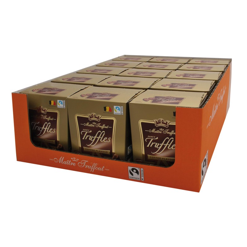 Gift Box of Maitre Truffout Chocolate Truffels, (Coffee)