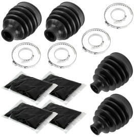 Caltric 2 Rear Axle Outer And Inner CV Boot Kit for Polaris Ranger 900 4X4 Diesel 11-14