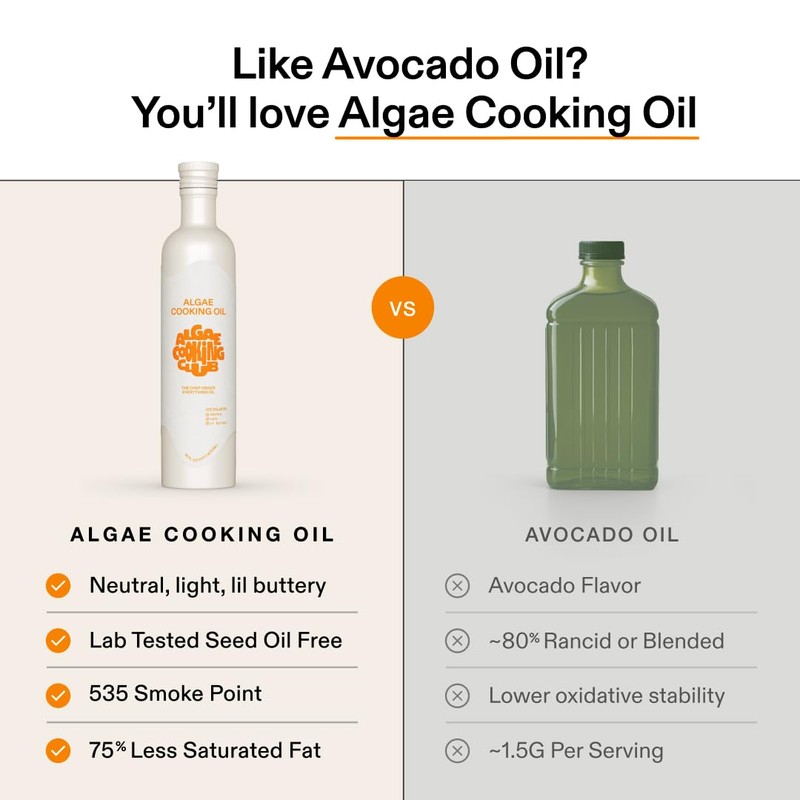 Algae Cooking Club Chef-Grade 100% Algae Cooking Oil - High