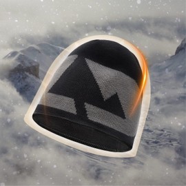 LEAKDRY Waterproof Beanie,Wool Thermal Insulated Beanie,Fleece Lined Hat,Windproof Causal Cold Weather Winter Hat for Ski (US, Alpha, One Size, LD-02H-Dark Grey/Black)