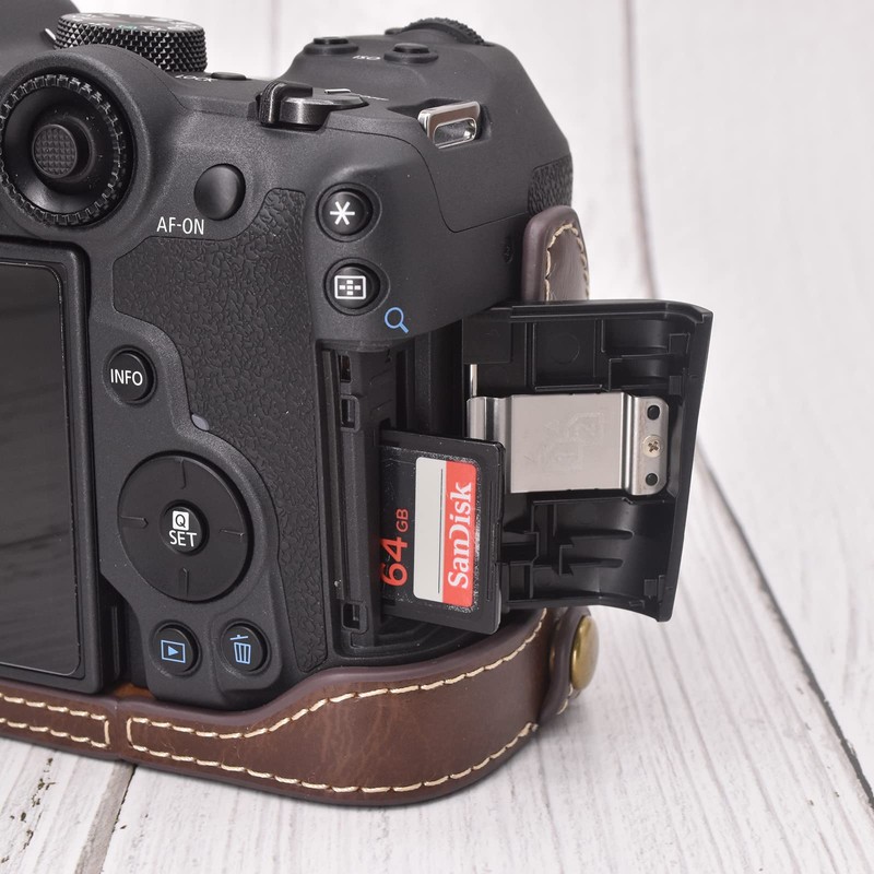 Rieibi EOS R7 Case - Quality PU Leather Half Case