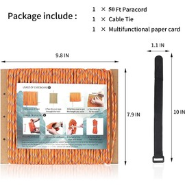 PSKOOK 550 Paracord 100m，31m，15m Rope 9+1 Strand with Fishing Line Traction Rescue Rope Tent Rope for Outdoor Hikes Camping DIY Necklace Bracelet Craft Making（31m，Sunshine）