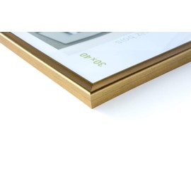 nielsen Bilderrahmen, 20 x 30 cm, Holz, Gold, Fotorahmen zum Aufhängen im Hoch- & Querformat, Echtglas, Derby