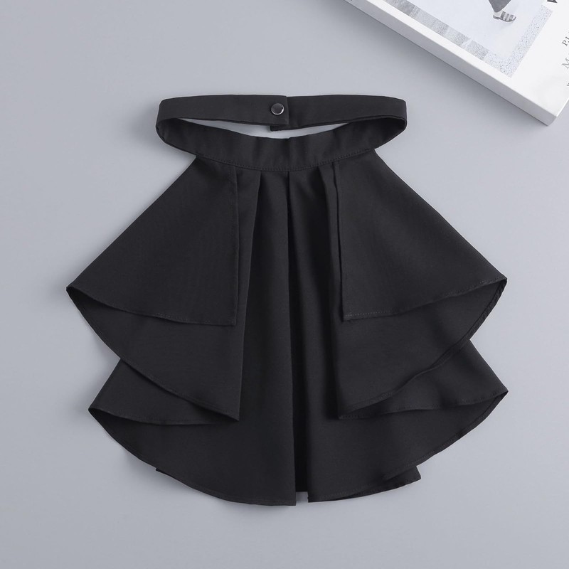 hokojix Detachable Ruffled Jabot Collar Multilayered Lace Collar for Victorian