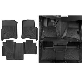 Naibeve Floor Mats for Ford F150/F-150 2004-2008 SuperCrew Cab/Lincoln Mark LT Crew Cab 2006-2008-All Weather Custom Fit for Ford F150/F-150 Floor Mats Liners Waterproof Interior Accessories