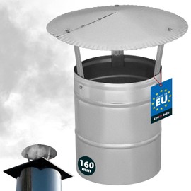 KOTARBAU® Chimney Hood Galvanised Steel 160 mm Chimney Rain Cover Chimney Cover Chimney Rain Cover Chimney Rain Cover Chimney Rain Hat