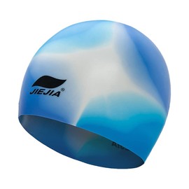 JIEJIA Silicone Swim Cap for Womens Men, Suitable for 99% Adults, Age 15 above, Comfortable Type Swimming Caps