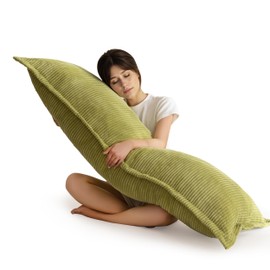 HIGOGOGO Body Pillow for Adults, Thickened Memory Foam Long Bed Pillow, Breathable Full Body Pillow with Removable Pillow Cover (20x54 Inch)