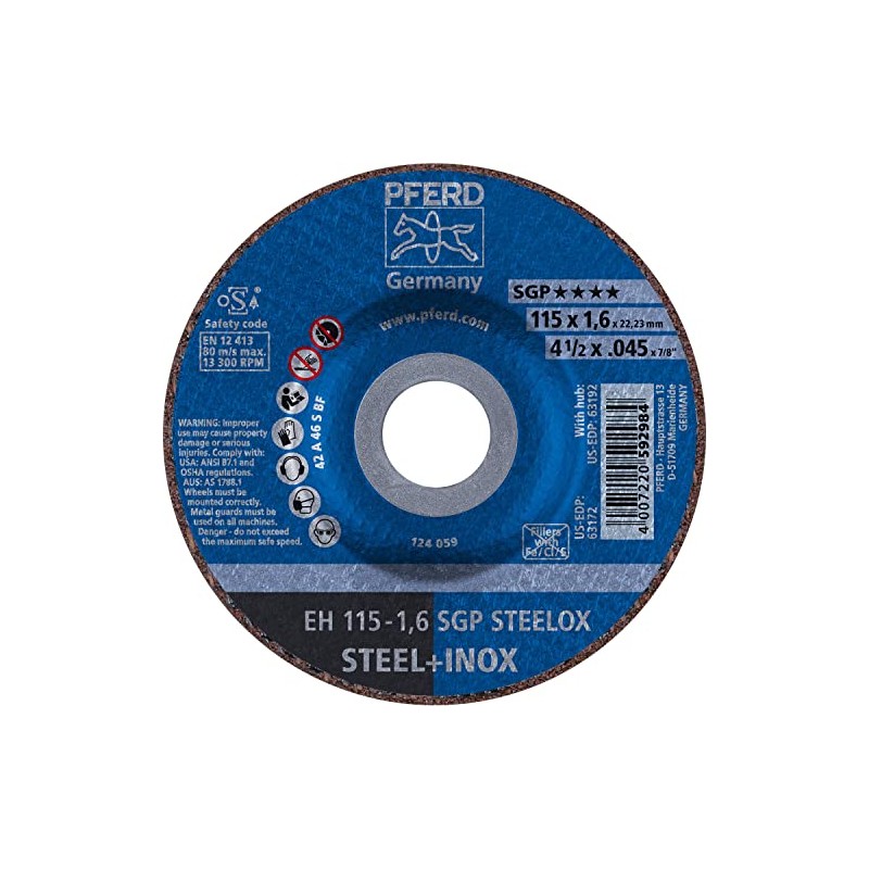 PFERD 4-1/2'' X .045'' Cut-Off Wheel 7/8'' AH A (63172)