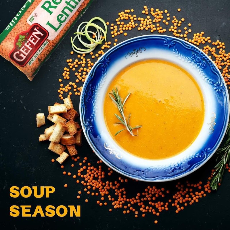 Gefen Red Lentils, 16oz (3 Pack) Great in Soups and
