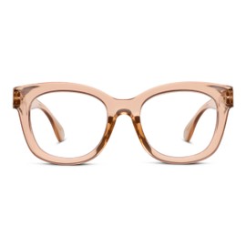 Peepers by PeeperSpecs Women's Center Stage Focus Soft Square Reading Glasses, Tan, +1.50 + 1.5