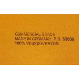 Original Germany Shammy Floor Cloth 180 grams,Super Absorbent,20'' x 27'',Made in West Germany,100% Rayon/Viscose,Orange. (8)