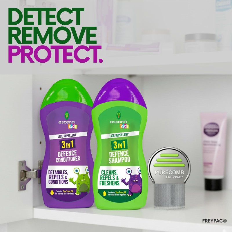 FREYPAC Purecomb Nit Kit with Shampoo and Conditioner for Headlice