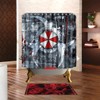 HINSCR Umbrella Corporation Shower Curtain with Hooks Polyester Waterproof Bathing