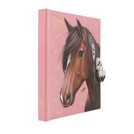 Depesche Miss Melody 12968 Diary in Pink with Horse Motif and Heart Castle, Book with 192 Lined and Beautifully Illustrated Pages