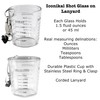 Iconikal 12-Pack Shot Glass Measuring Cup with Quick Clip on