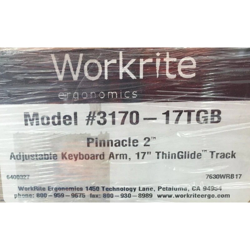 Workrite Ergonomics CG180S26 Straightaway Keyboard Tray w/ 17" Pinnacle Track