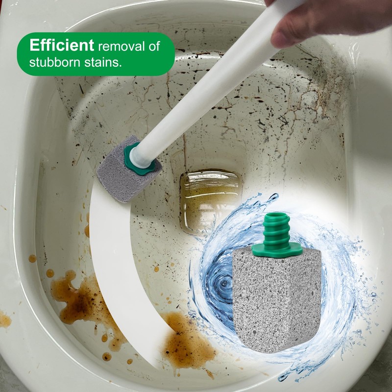 Pumice Stone Toilet Bowl Cleaner,Bathroom Cleaner Brush Toilet Wand Refills