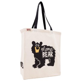 Lazy One Canvas Tote Bag, Novelty Tote Bag for Women and Men, Reusable Shopping Bags, Perfect for Shopping, Travel and Work (Mama Bear)