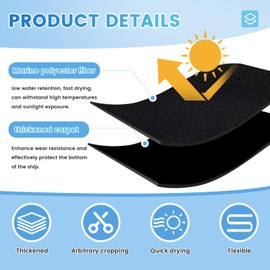 Premium Boat Trailer Bunk Carpet 25oz 12" x100ft Black - Heavy-Duty Marine-Grade Carpet for Jet Skis & Trailers with Staple Remover Tool - Extra Thick Protection