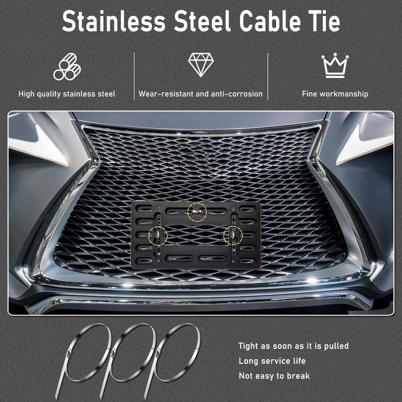 BGGTMO License Plate Bracket Holder- Front License Plate Mounting Kit,