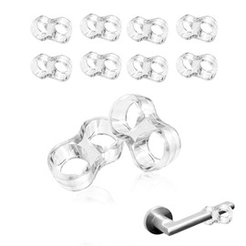 KOVOSCH Pack of 10 Door Handle Buffers, Highly Elastic Door Handle Stopper for Door Handles, Protects Walls and Furniture from Scratches, Wall Door Stopper, Door Stopper Door Handle (Transparent 8