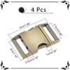 WADORN 4pcs Metal Side Release Buckles, 2.5cm Quick Release Buckle