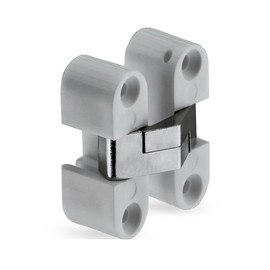 Gedotec Pot Hinge Invisible Door Hinge Cabinet Door Furniture Hinge for Box Door - H1964 | Brass Grey Matt | Cabinet Hinge for Inlet Wood | 11 x 33 mm | 1 Piece - Door Hinge for Furniture Cabinets