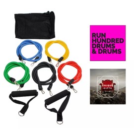 Unbranded Replacement Long Resistance Bands With Hooks for Workout Exercise Stretch Rubber
