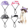 Zhamate 4 Pcs Cat Hats for Cats Only, Cat Sun