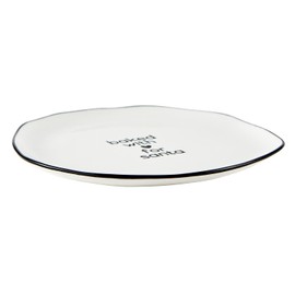 Santa Barbara Design Studio Holiday Ceramic Serving Plate, 7" Diameter, For Santa