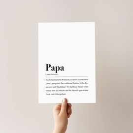 Papa Definition Poster DIN A4