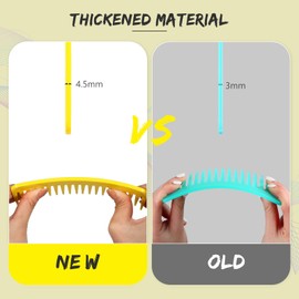 Patelai Wide Tooth Comb Large Hair Detangling Comb for Curly, Wet Dry Hair, No Handle Detangler Accessories(Yellow, Cyan)