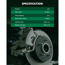 SCITOO Rear Left Brake Caliper With Bracket 19B6271S Compatible For Hyundai For Santa Fe 10-16 For Hyundai For Santa Fe Sport 13-18 For Hyundai For Santa Fe XL 13-16 For Kia For Sorento 11-19