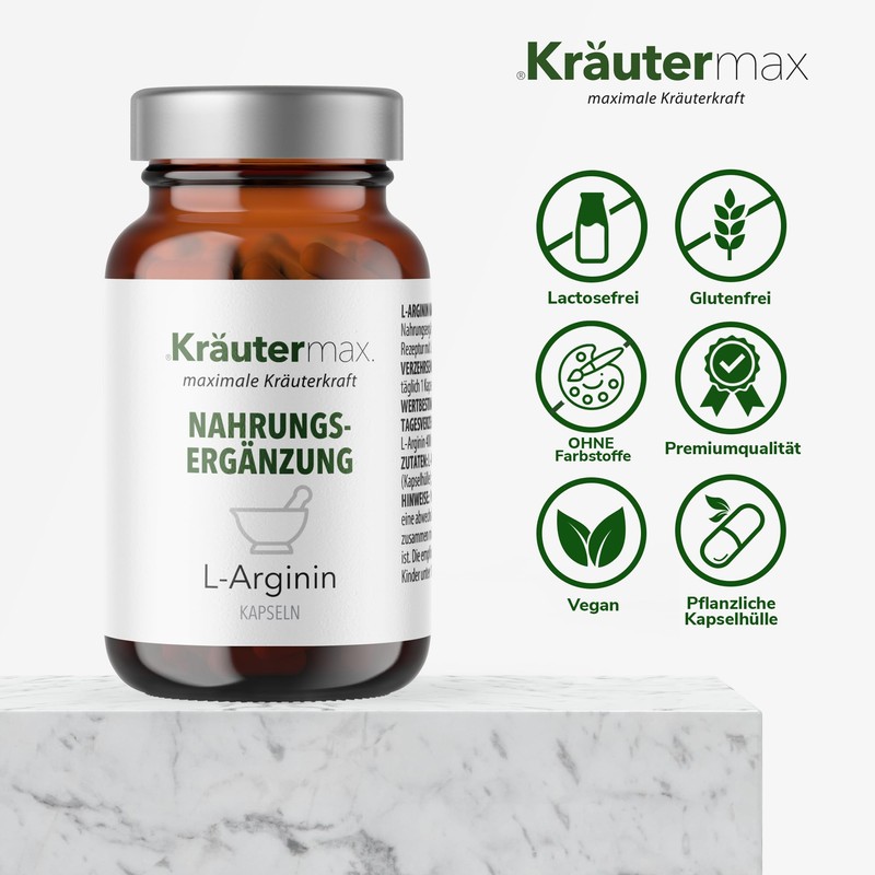 Kräutermax L-Arginin Kapseln 1 x 90 Stück
