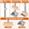 willstar Stainless Steel Broom and Dustpan Set, Long Handle Upright