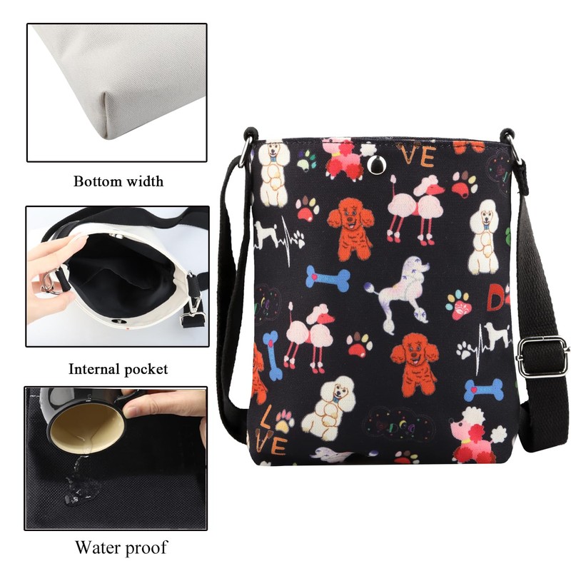 ENSIANTH Poodle Crossbody Bag - Poodle Owner Gift (24822)